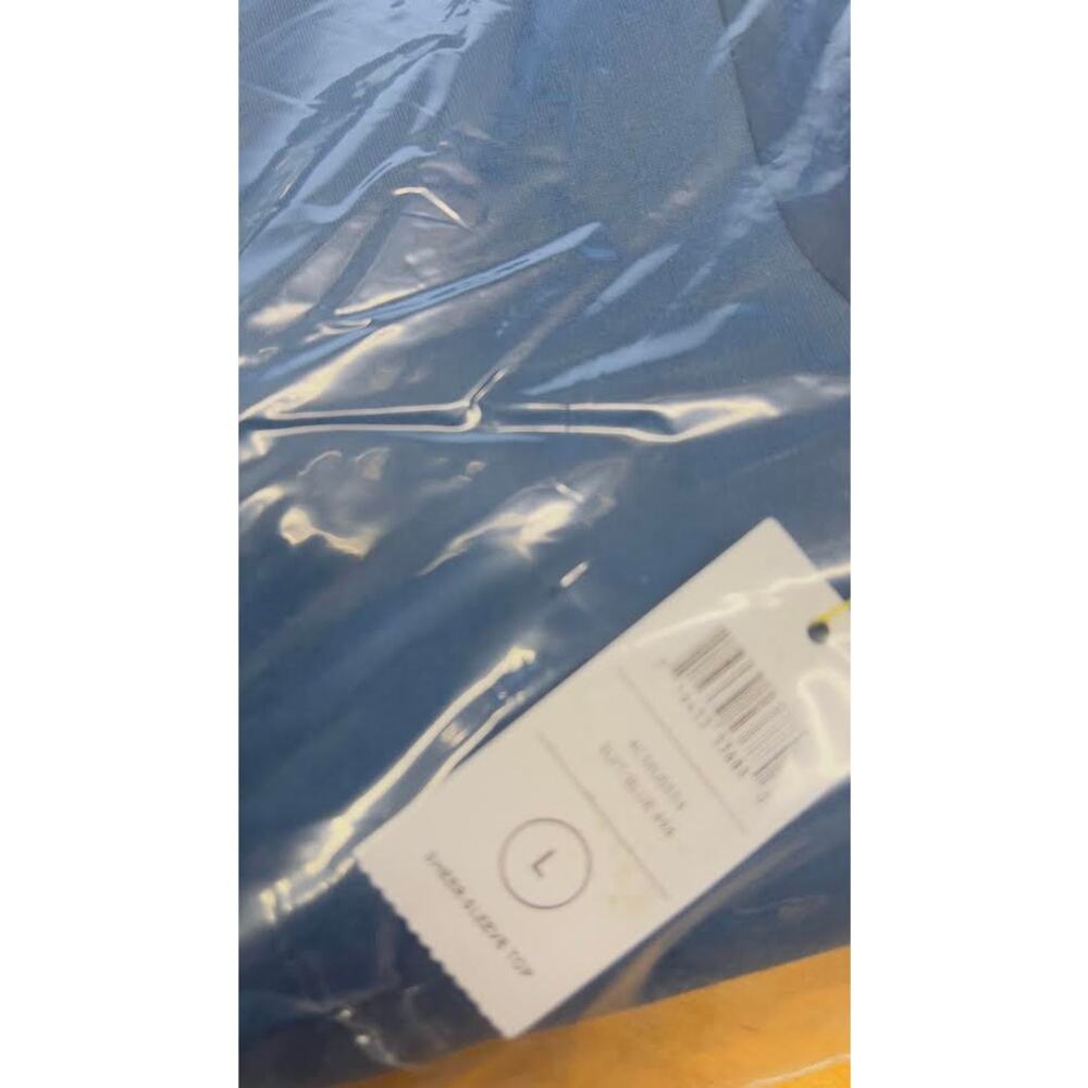 NWT! Kate Spade Saturday Sheer-Sleeve Top (L, Blue) - Picture 11 of 11